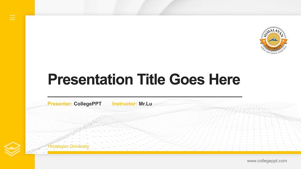 Himalayan University Thesis Proposal/Graduation Defense PPT Template16:9 ratio PPT effect preview image