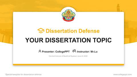 Central Institute of Buddhist Studies Graduation Thesis Defense PPT Template