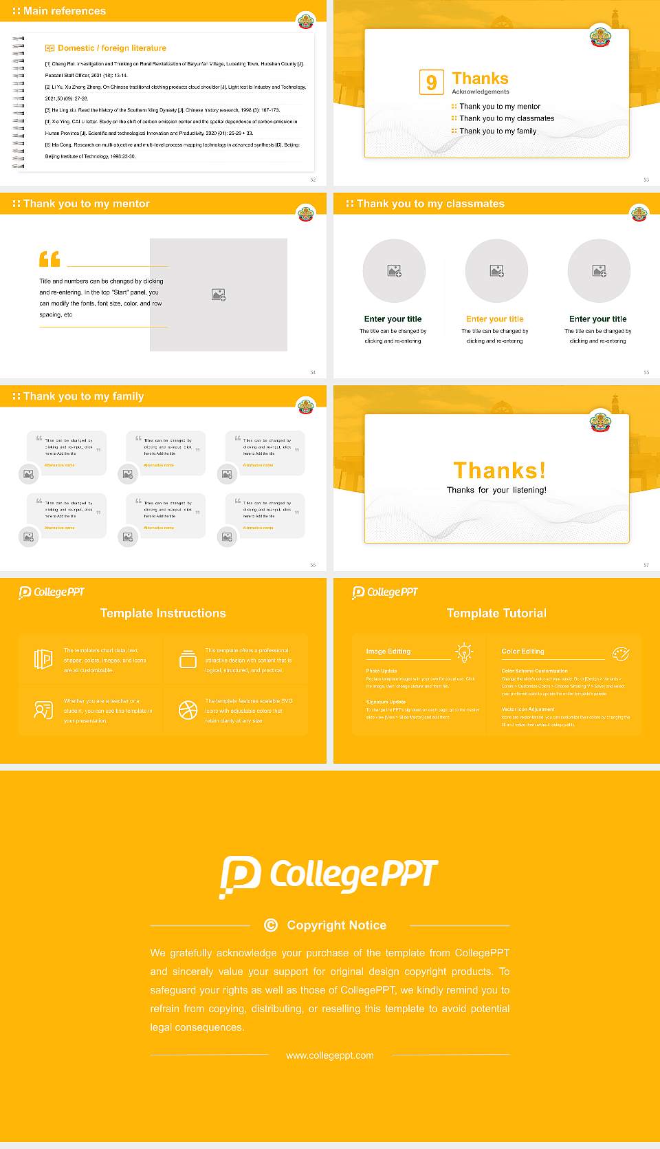 Central Institute of Buddhist Studies Graduation Thesis Defense PPT Template16:9 ratio PPT effect preview image7