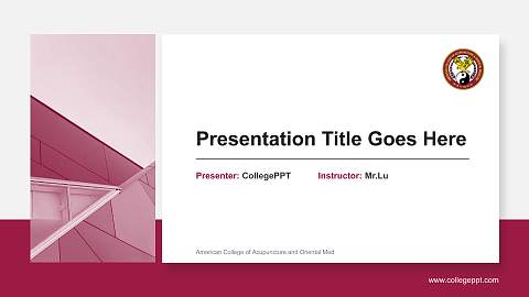 American College of Acupuncture and Oriental Med General Purpose PPT Template
