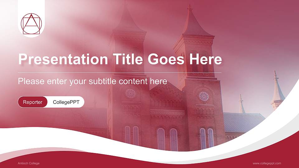 Antioch College Lecture Sharing and Networking Event PPT Template16:9 ratio PPT effect preview image