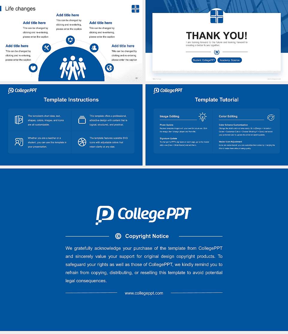 Allen College National Scholarship Defense PPT Template16:9 ratio PPT effect preview image4