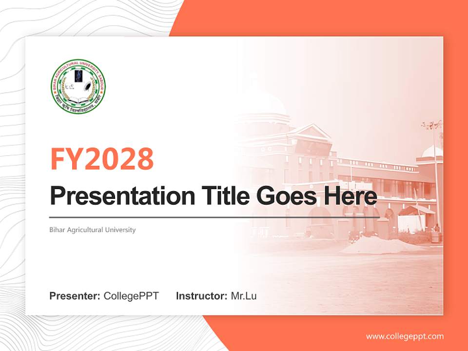 Bihar Agricultural University Academic Presentation/Research Findings Report PPT Template4:3 ratio PPT effect preview image5