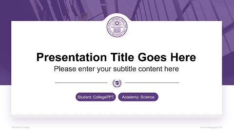 Amherst College National Scholarship Defense PPT Template