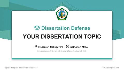 Guru Jambeshwar University of Science and Technology Graduation Thesis Defense PPT Template