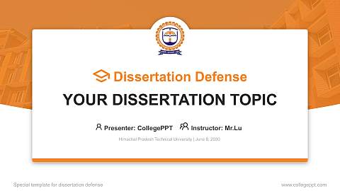 Himachal Pradesh Technical University Graduation Thesis Defense PPT Template