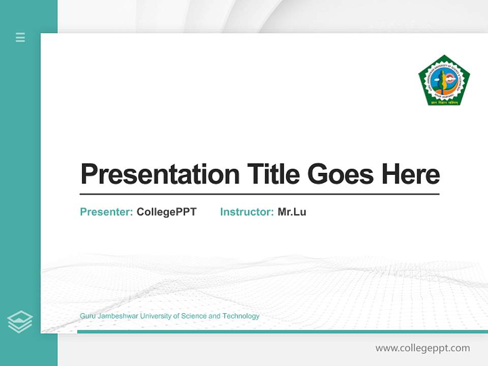 Guru Jambeshwar University of Science and Technology Thesis Proposal/Graduation Defense PPT Template4:3 ratio PPT effect preview image5