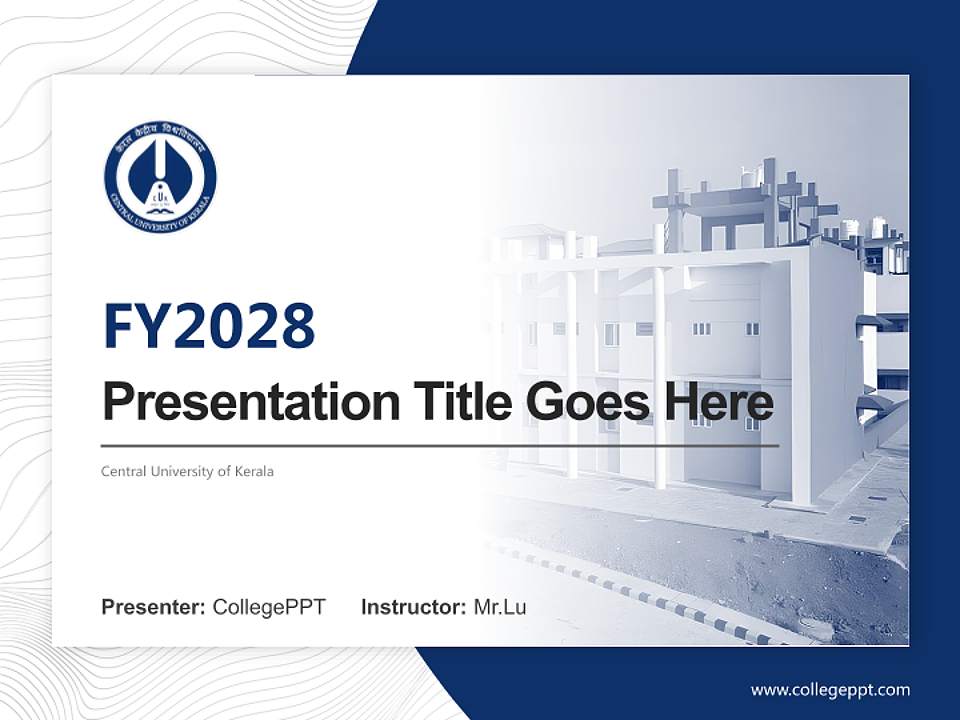 Central University of Kerala Academic Presentation/Research Findings Report PPT Template4:3 ratio PPT effect preview image5