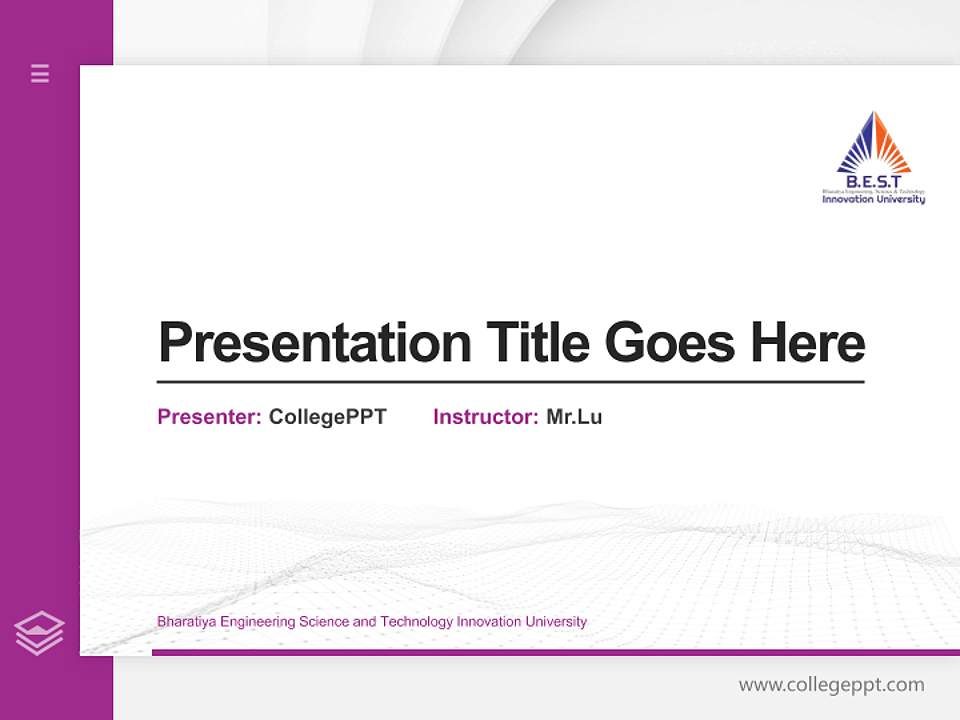 Bharatiya Engineering Science and Technology Innovation University Thesis Proposal/Graduation Defense PPT Template4:3 ratio PPT effect preview image5
