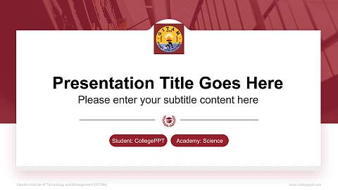 Gandhi Institute of Technology and Management (GITAM) National Scholarship Defense PPT Template
