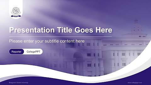 Bhagwant Global University Lecture Sharing and Networking Event PPT Template
