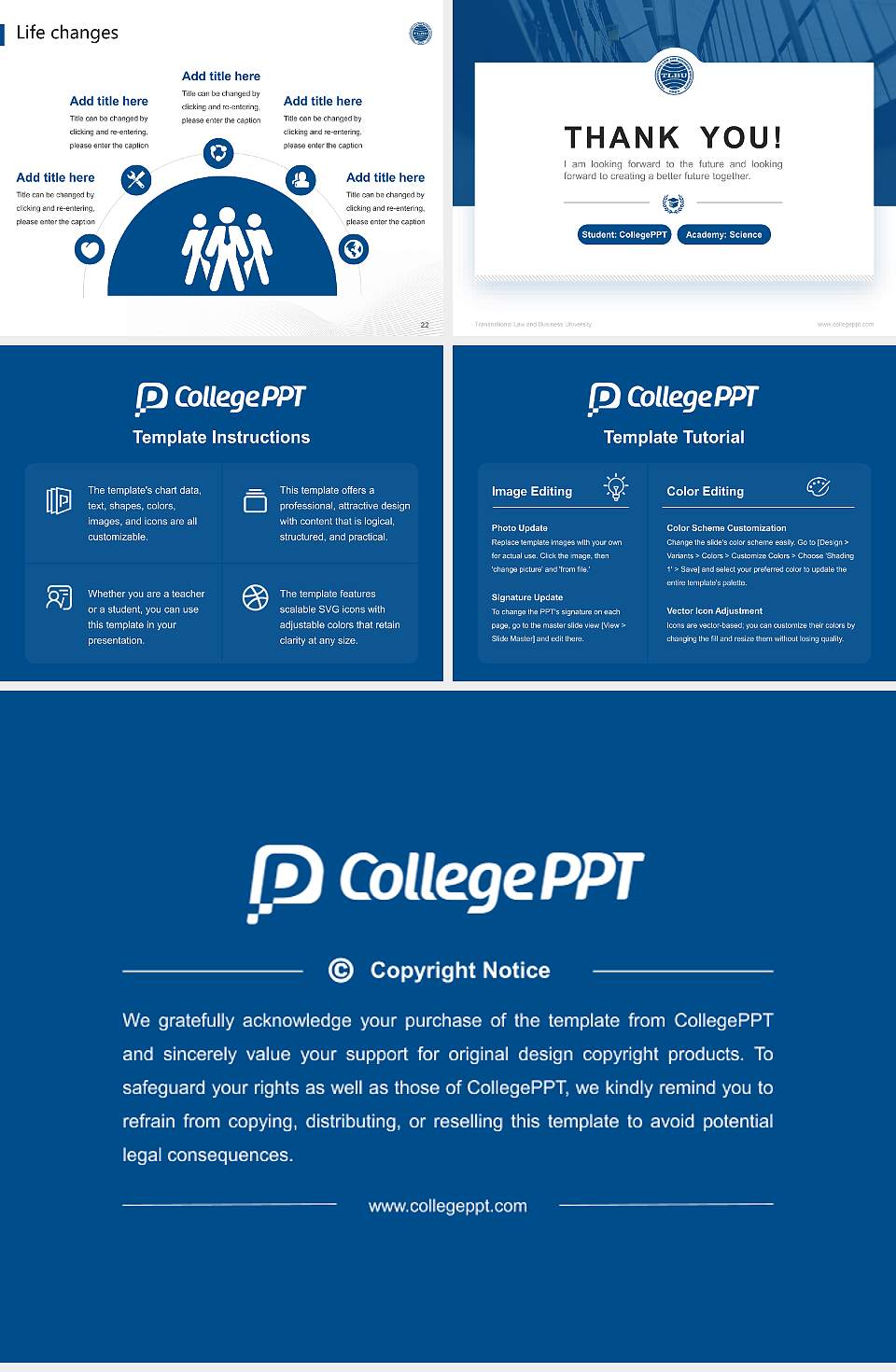 Transnational Law and Business University National Scholarship Defense PPT Template4:3 ratio PPT effect preview image4
