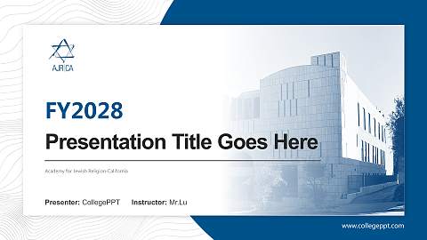 Academy for Jewish Religion-California Academic Presentation/Research Findings Report PPT Template