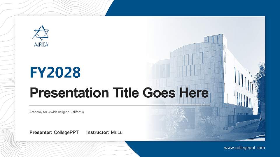 Academy for Jewish Religion-California Academic Presentation/Research Findings Report PPT Template16:9 ratio PPT effect preview image