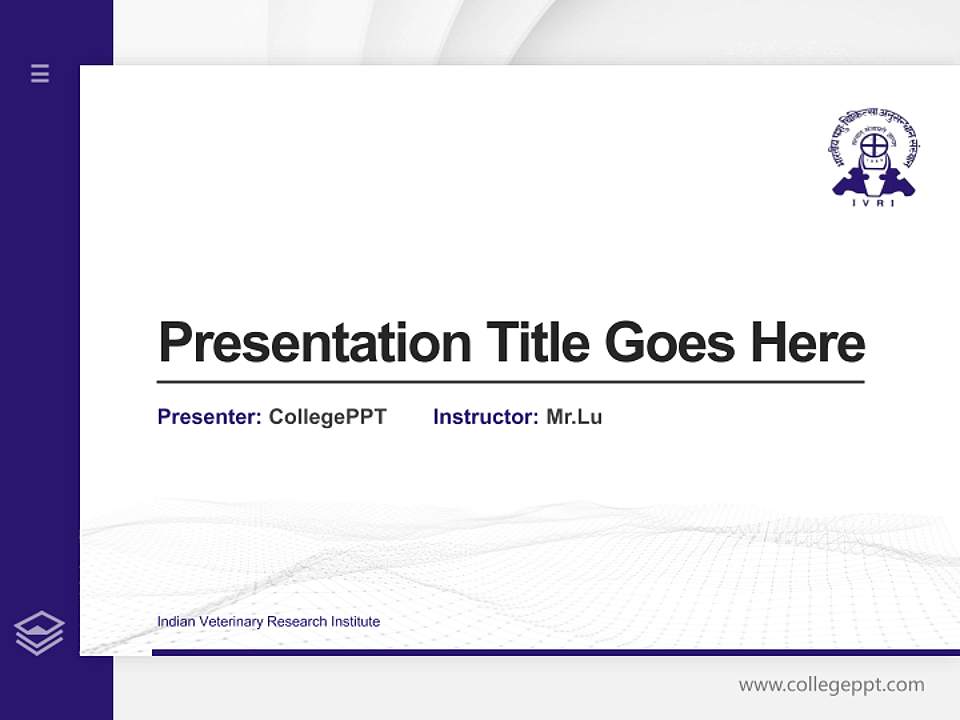 Indian Veterinary Research Institute Thesis Proposal/Graduation Defense PPT Template4:3 ratio PPT effect preview image5