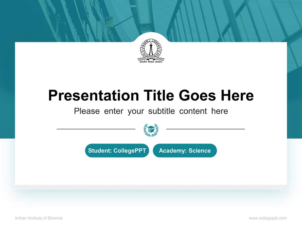 Indian Institute of Science National Scholarship Defense PPT Template4:3 ratio PPT effect preview image4