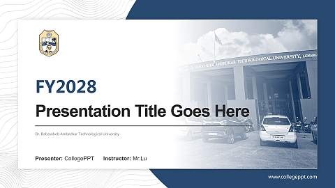 Dr. Babasaheb Ambedkar Technological University Academic Presentation/Research Findings Report PPT Template