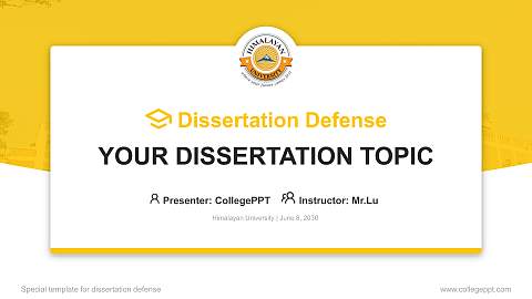 Himalayan University Graduation Thesis Defense PPT Template