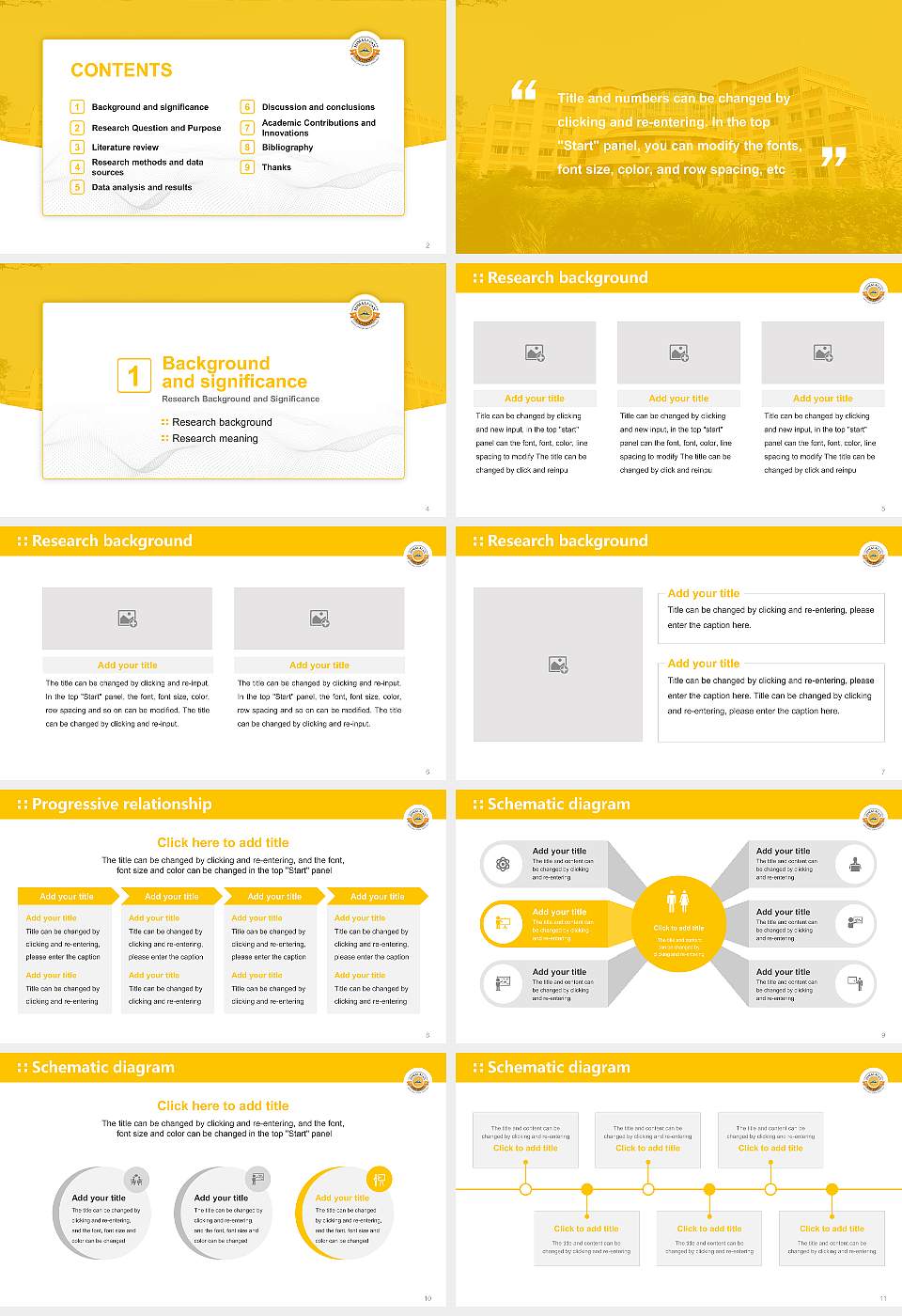 Himalayan University Graduation Thesis Defense PPT Template16:9 ratio PPT effect preview image2