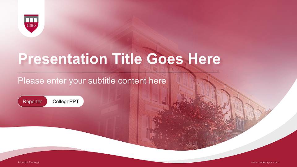 Albright College Lecture Sharing and Networking Event PPT Template16:9 ratio PPT effect preview image