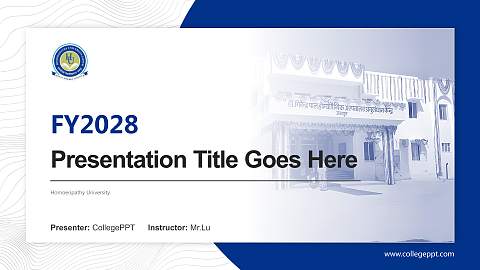 Homoeopathy University Academic Presentation/Research Findings Report PPT Template