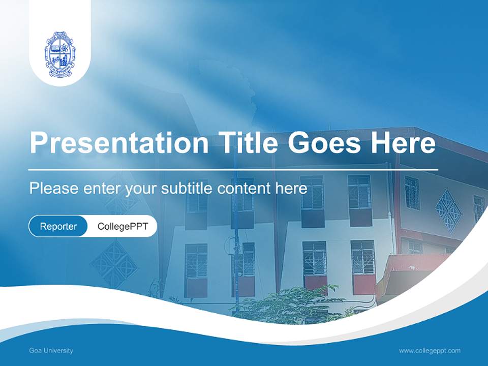 Goa University Lecture Sharing and Networking Event PPT Template4:3 ratio PPT effect preview image4