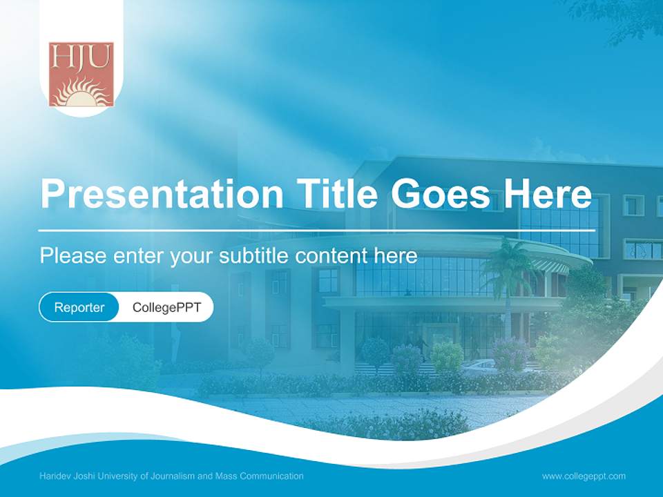 Haridev Joshi University of Journalism and Mass Communication Lecture Sharing and Networking Event PPT Template4:3 ratio PPT effect preview image4