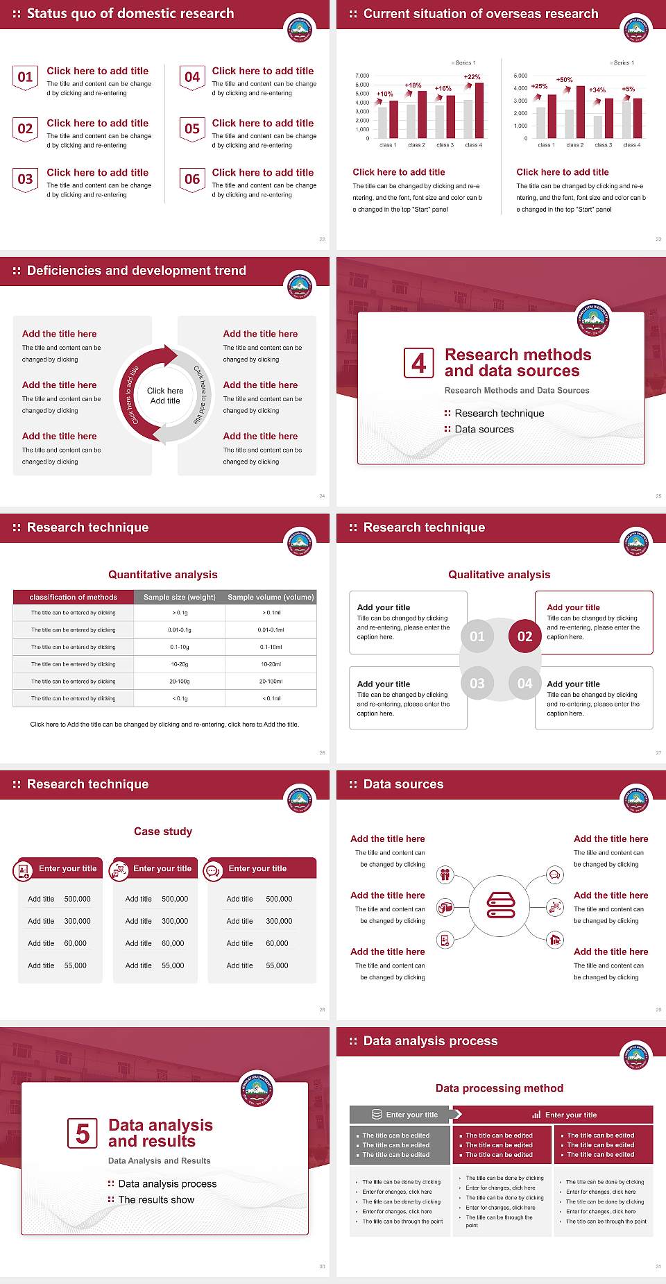 Himalayiya University Graduation Thesis Defense PPT Template4:3 ratio PPT effect preview image4