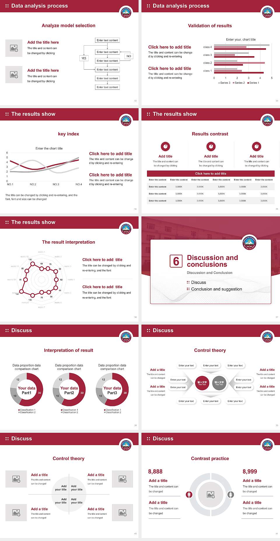 Himalayiya University Graduation Thesis Defense PPT Template4:3 ratio PPT effect preview image5