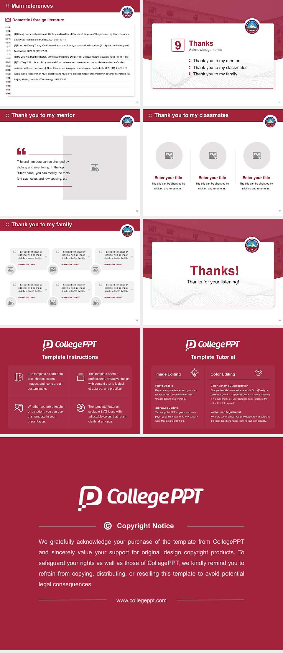 Himalayiya University Graduation Thesis Defense PPT Template4:3 ratio PPT effect preview image7