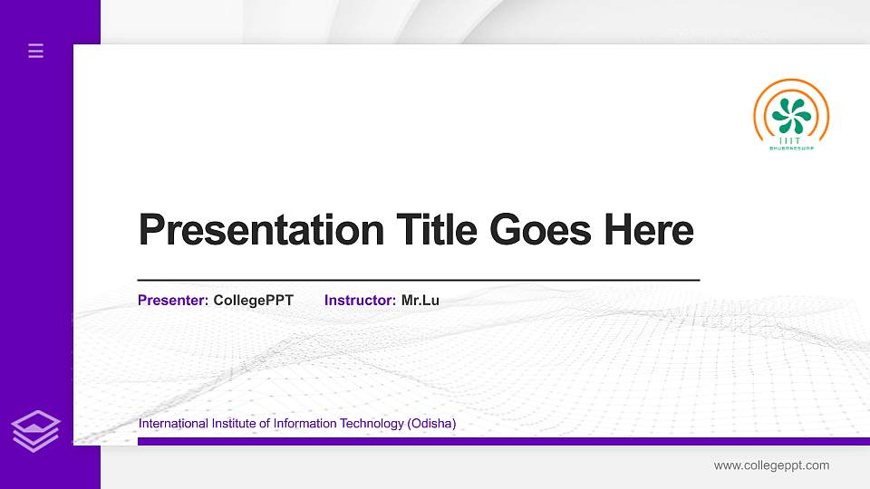 International Institute of Information Technology (Odisha) Thesis Proposal/Graduation Defense PPT Template16:9 ratio PPT effect preview image