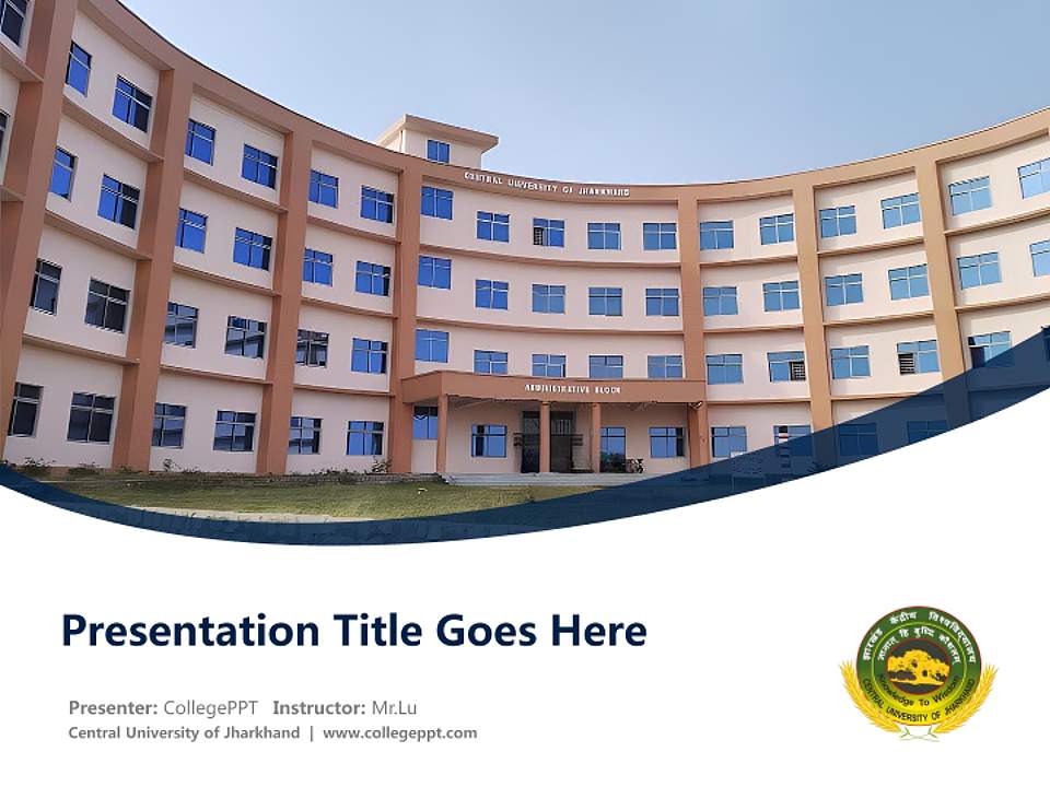 Central University of Jharkhand Course/Courseware Creation PPT Template4:3 ratio PPT effect preview image5