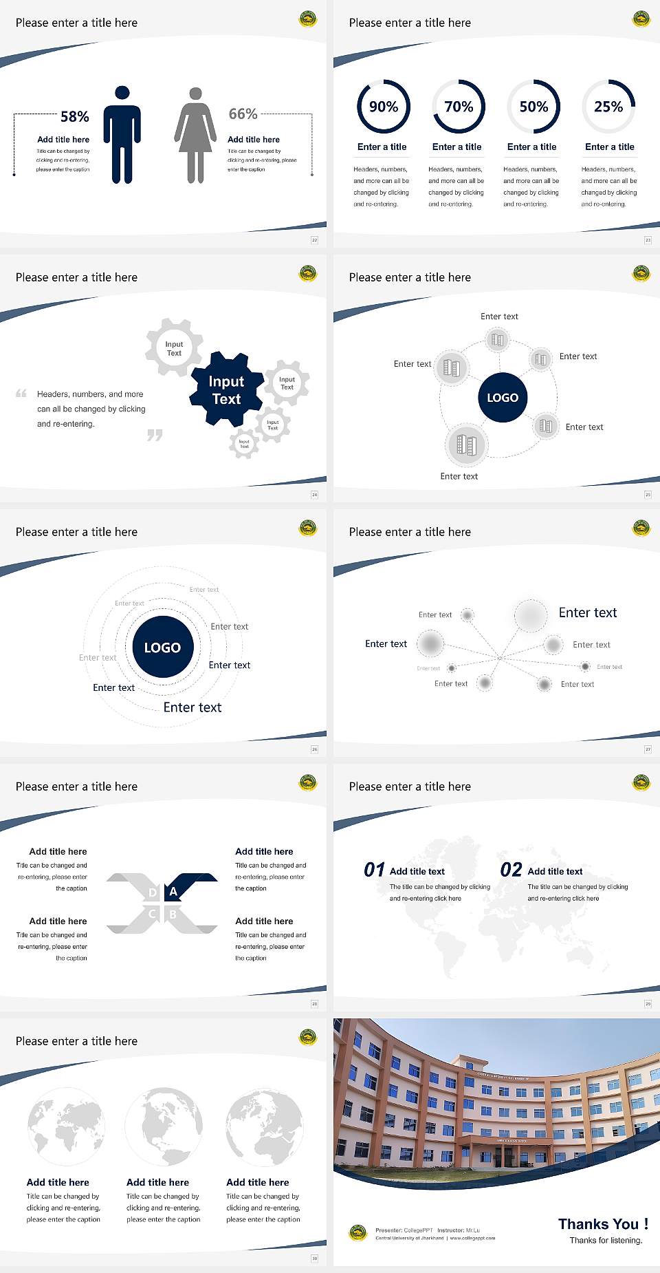 Central University of Jharkhand Course/Courseware Creation PPT Template4:3 ratio PPT effect preview image4