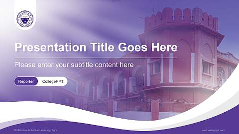 Dr Bhimrao Ambedkar University, Agra Lecture Sharing and Networking Event PPT Template