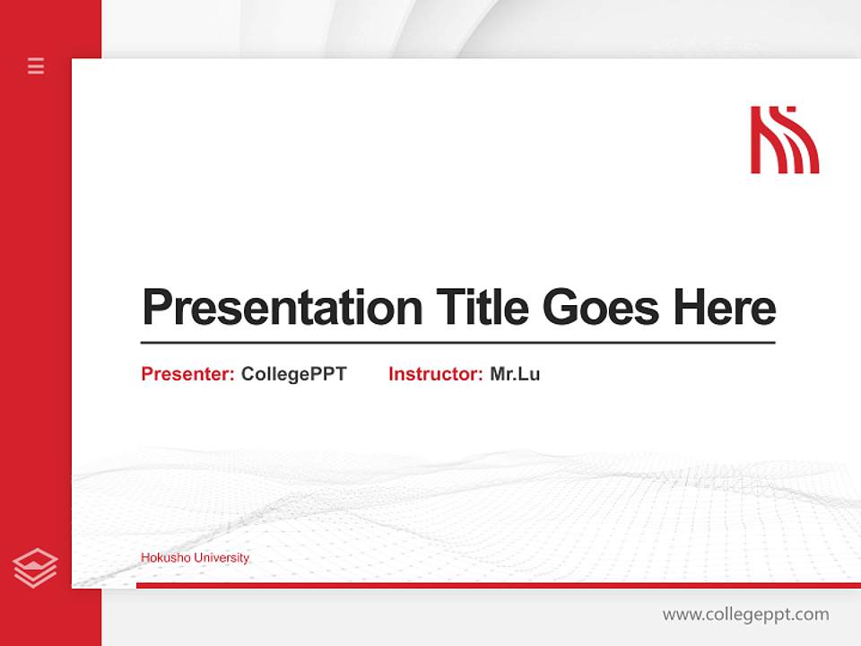 Hokusho University Thesis Proposal/Graduation Defense PPT Template4:3 ratio PPT effect preview image5