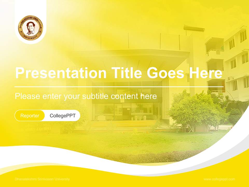 Dhanalakshmi Srinivasan University Lecture Sharing and Networking Event PPT Template4:3 ratio PPT effect preview image4
