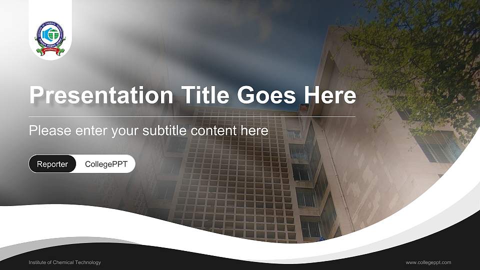 Institute of Chemical Technology Lecture Sharing and Networking Event PPT Template16:9 ratio PPT effect preview image