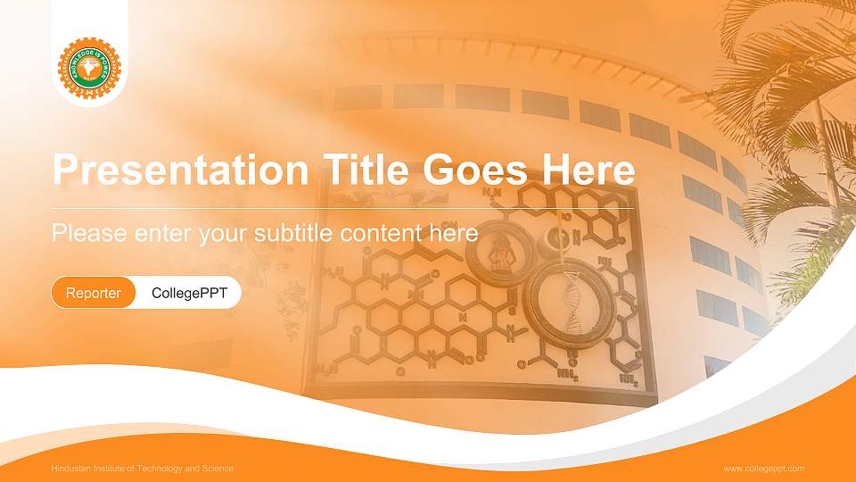Hindustan Institute of Technology and Science Lecture Sharing and Networking Event PPT Template16:9 ratio PPT effect preview image