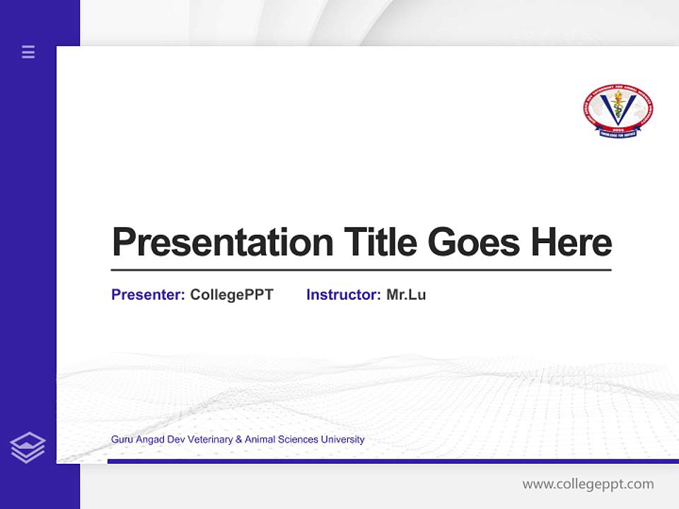 Guru Angad Dev Veterinary & Animal Sciences University Thesis Proposal/Graduation Defense PPT Template4:3 ratio PPT effect preview image5