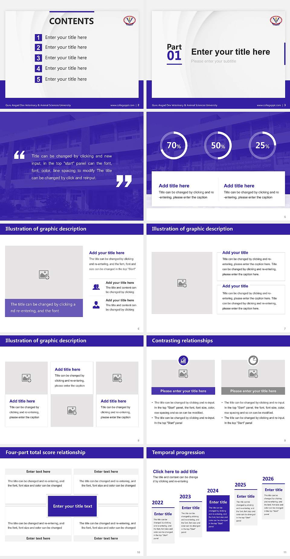 Guru Angad Dev Veterinary & Animal Sciences University Thesis Proposal/Graduation Defense PPT Template4:3 ratio PPT effect preview image2