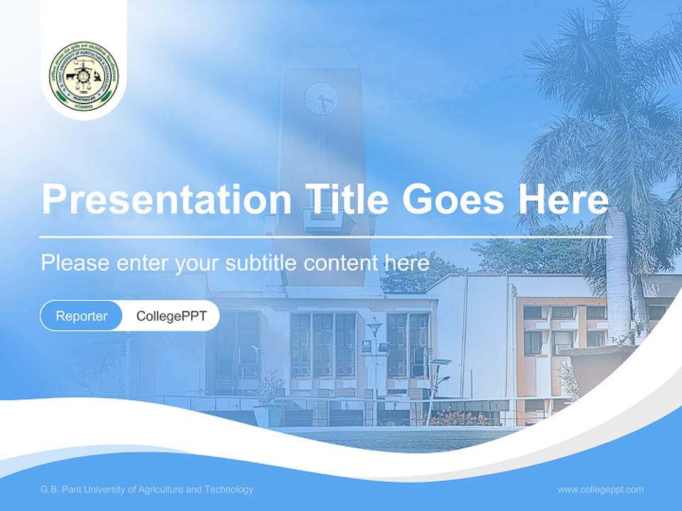 G.B. Pant University of Agriculture and Technology Lecture Sharing and Networking Event PPT Template4:3 ratio PPT effect preview image4