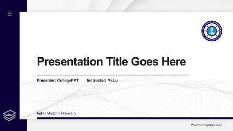 Indian Maritime University Thesis Proposal/Graduation Defense PPT Template