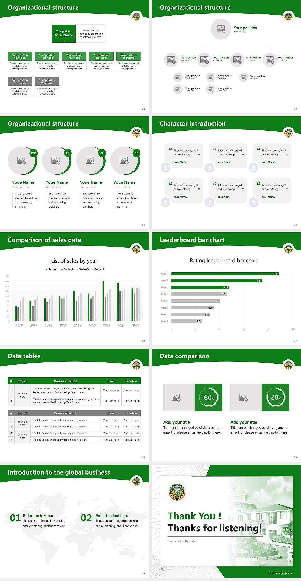 Birsa Agricultural University Academic Presentation/Research Findings Report PPT Template4:3 ratio PPT effect preview image4