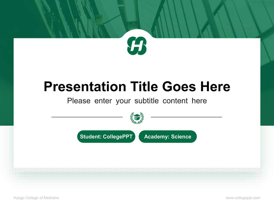 Hyogo College of Medicine National Scholarship Defense PPT Template4:3 ratio PPT effect preview image4