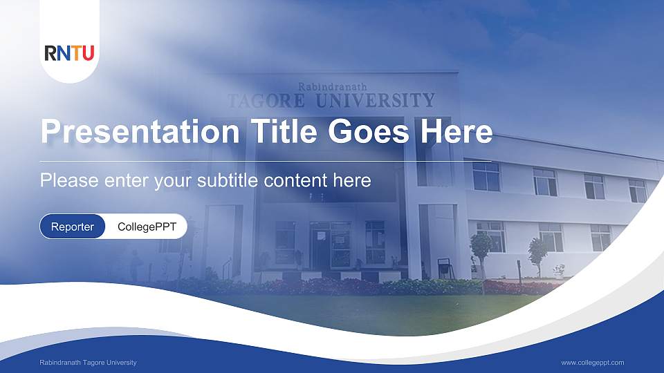 Rabindranath Tagore University Lecture Sharing and Networking Event PPT Template16:9 ratio PPT effect preview image1