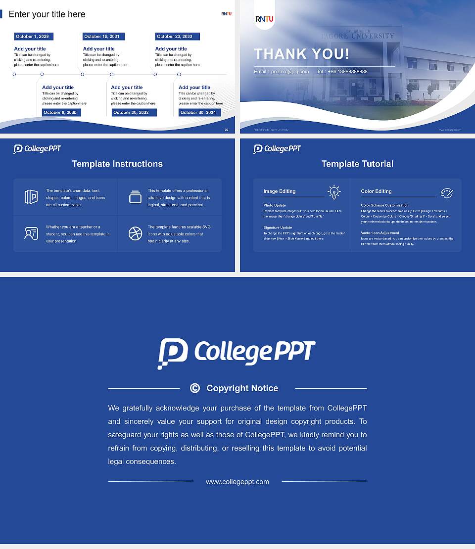 Rabindranath Tagore University Lecture Sharing and Networking Event PPT Template16:9 ratio PPT effect preview image4