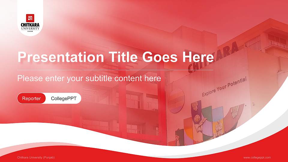 Chitkara University (Punjab) Lecture Sharing and Networking Event PPT Template16:9 ratio PPT effect preview image