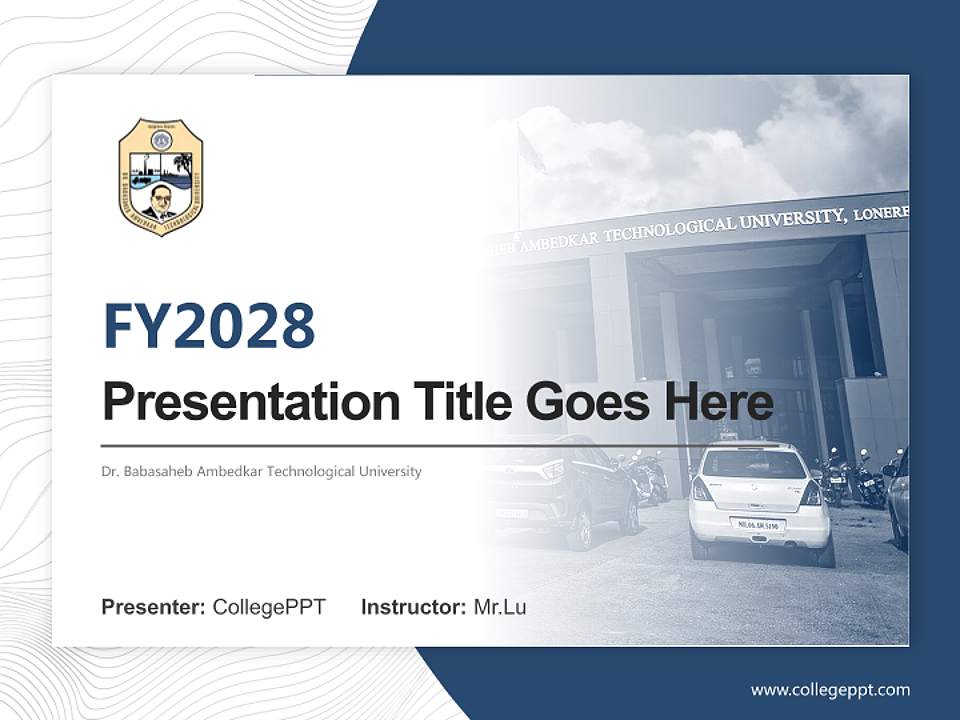 Dr. Babasaheb Ambedkar Technological University Academic Presentation/Research Findings Report PPT Template4:3 ratio PPT effect preview image5