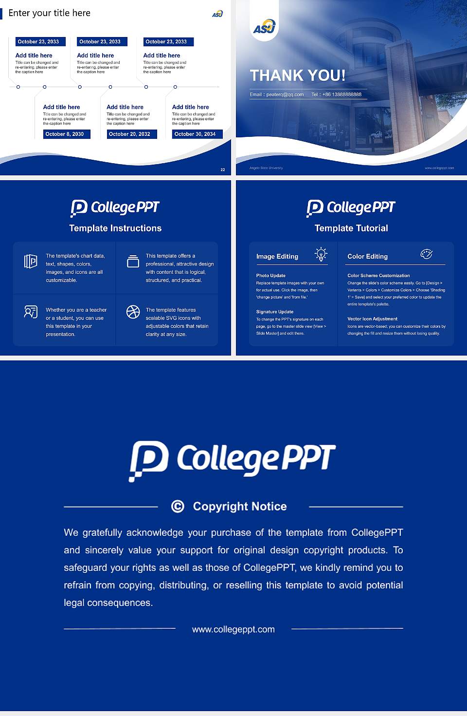 Angelo State University Lecture Sharing and Networking Event PPT Template4:3 ratio PPT effect preview image4
