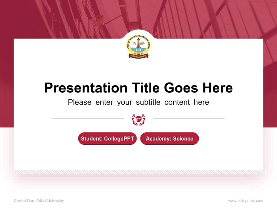 Govind Guru Tribal University National Scholarship Defense PPT Template4:3 ratio PPT effect preview image4